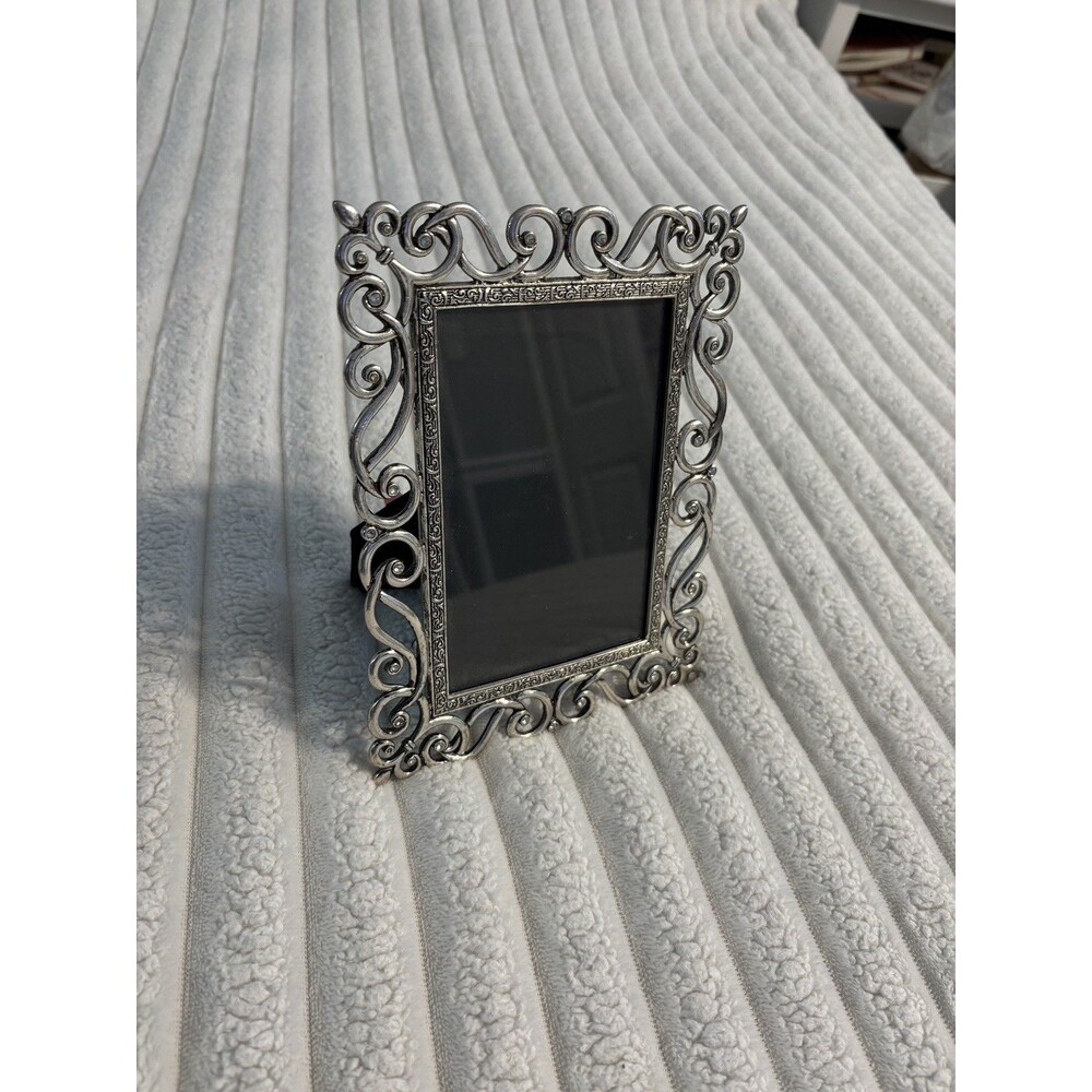 Philip Whitney Ltd Antique Silver Finish 4x6” home ornate Grandmacore old money